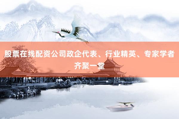 股票在线配资公司政企代表、行业精英、专家学者齐聚一堂