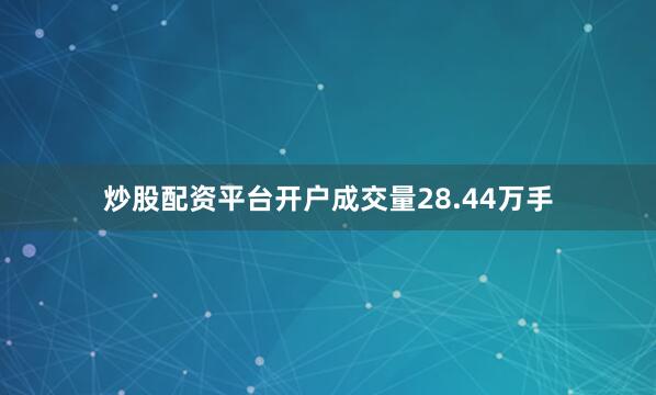 炒股配资平台开户成交量28.44万手