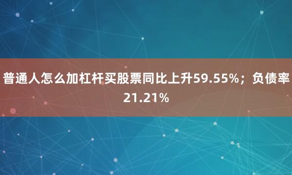 普通人怎么加杠杆买股票同比上升59.55%；负债率21.21%